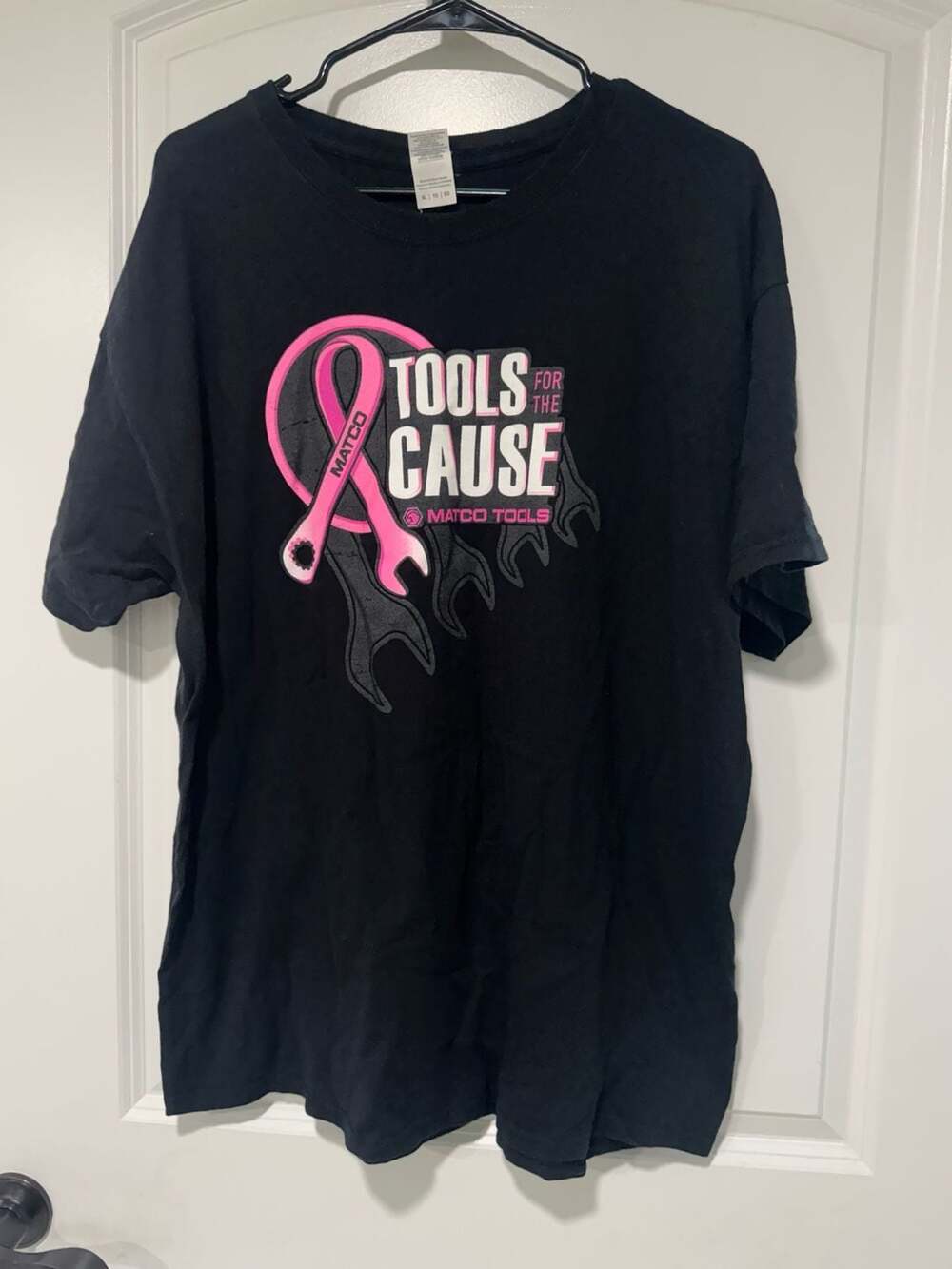 Matco Tools For The Cause Pink Ribbon Mechanic Garage Graphic Tee Men’s XL